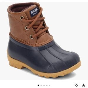 Sperry Kids Port Boot - 6T Navy/Tan Little Kid